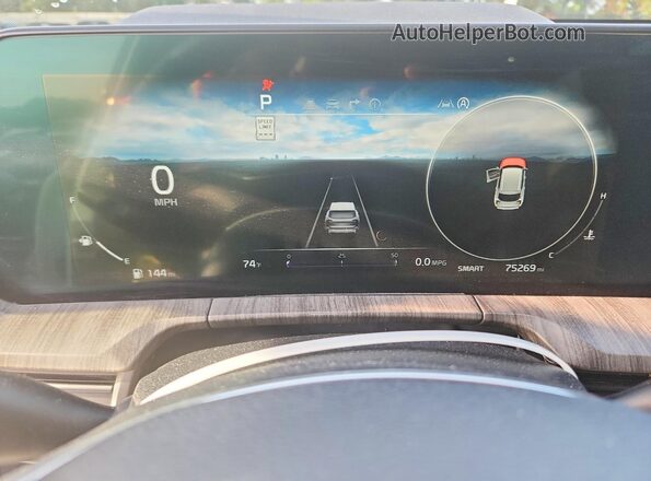 5XYP54GC6PG383843 2023 KIA TELLURIDE White Вид щитка приладів