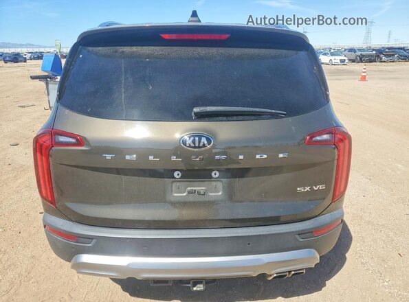 5XYP54HC4LG039548 2020 KIA TELLURIDE Brown უკანა ხედი