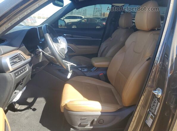 5XYP54HC4LG039548 2020 KIA TELLURIDE Brown წინა სალონის ხედი