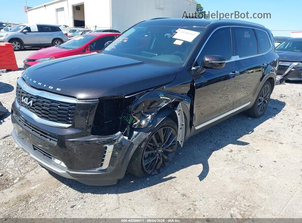 5XYP54HC4NG251658 2022 KIA TELLURIDE Black Vista tres cuartos delantera izquierda