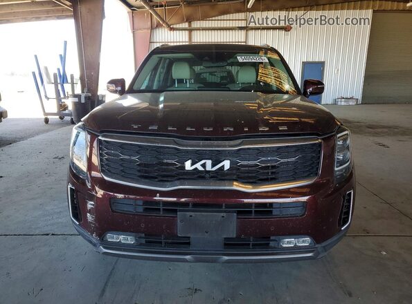 5XYP54HC4NG303368 2022 KIA TELLURIDE Бордовый 