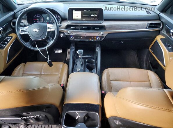 5XYP54HC6LG042340 2020 KIA TELLURIDE Black Widok deski rozdzielczej