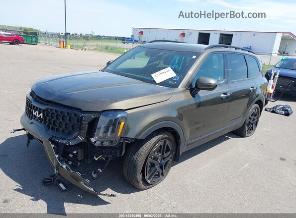 5XYP5DGC0RG537899 2024 KIA TELLURIDE Зеленый Передняя левая четверть