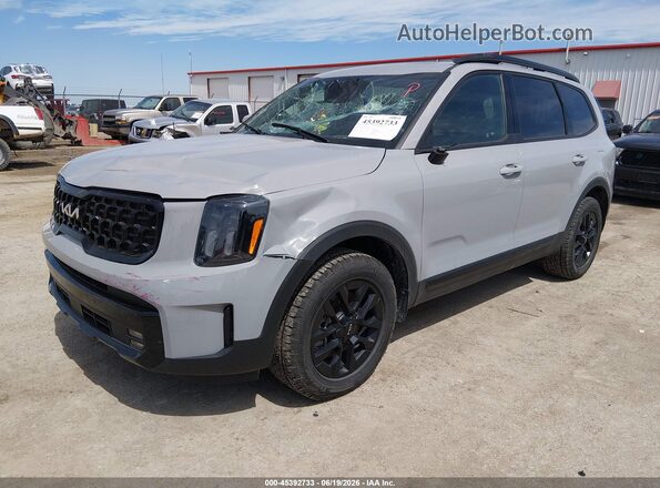 5XYP5DGC3RG505660 2024 KIA TELLURIDE Gray Առջևի ձախ երեք քառորդ տեսարան