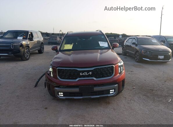 5XYP5DGC4PG353076 2023 KIA TELLURIDE Red Instrument cluster view