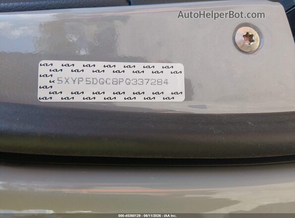 5XYP5DGC8PG337284 2023 KIA TELLURIDE Gray Engine compartment view