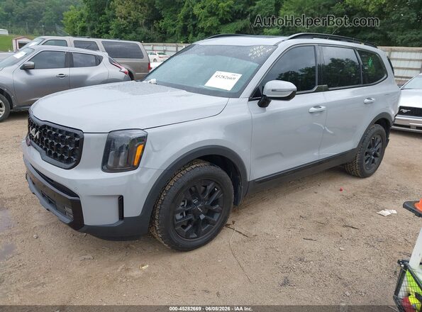5XYP5DGC8RG467634 2024 KIA TELLURIDE Gray Vista tres cuartos delantera izquierda