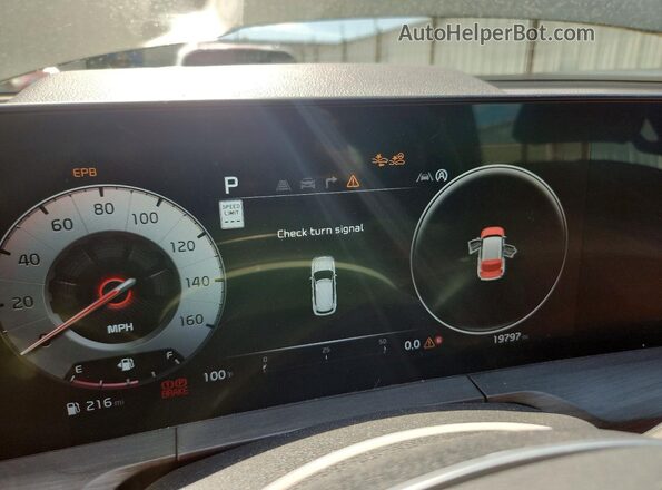 5XYP5DGC9RG487553 2024 KIA TELLURIDE Green Instrument cluster view
