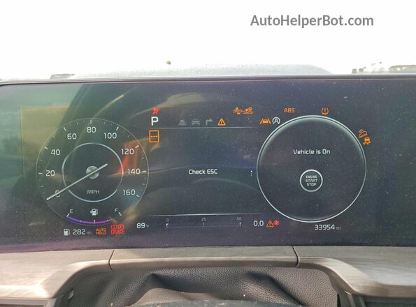 5XYP5DGC9SG610080 2025 KIA TELLURIDE Blue Вид щитка приладів