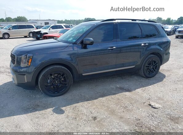 5XYP5DGCXPG397180 2023 KIA TELLURIDE Gray Առջևի ձախ երեք քառորդ տեսարան