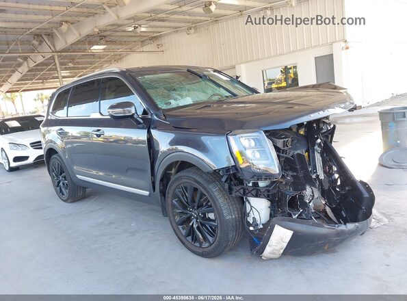 5XYP5DHC1MG100372 2021 KIA TELLURIDE Dark Blue Rear interior view