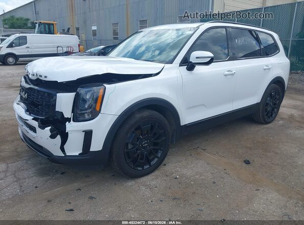5XYP5DHC1NG277215 2022 KIA TELLURIDE White Vista tres cuartos delantera izquierda