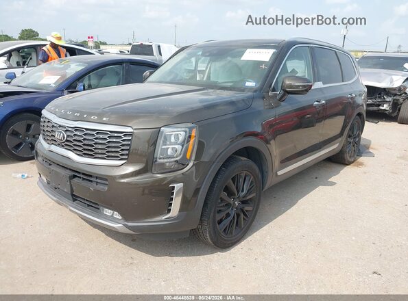 5XYP5DHC2LG046711 2020 KIA TELLURIDE Green Vista tres cuartos delantera izquierda