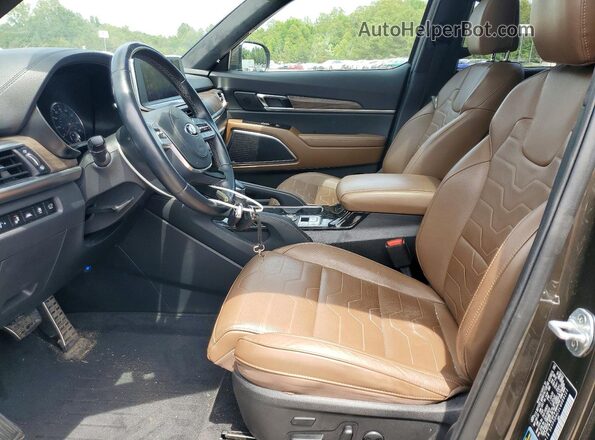 5XYP5DHC2LG089221 2020 KIA TELLURIDE Brown წინა სალონის ხედი