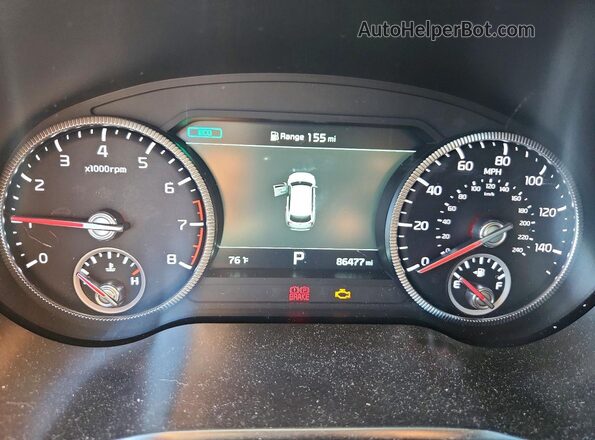 5XYP5DHC3LG087493 2020 KIA TELLURIDE White Вид щитка приладів