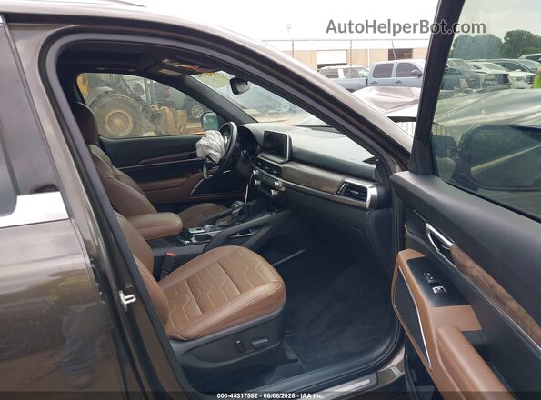 5XYP5DHC6MG129270 2021 KIA TELLURIDE Gray Vista interior delantera