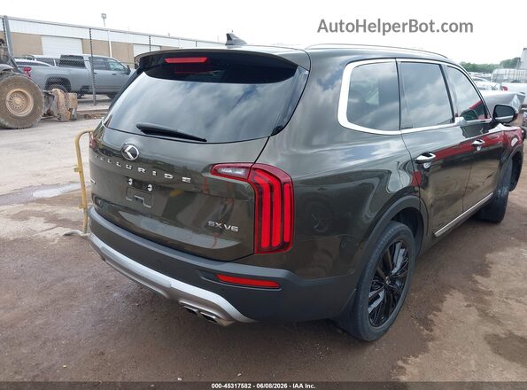 5XYP5DHC6MG129270 2021 KIA TELLURIDE Gray Trasero derecho