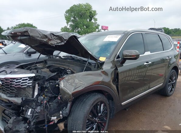 5XYP5DHC6MG129270 2021 KIA TELLURIDE Gray Vista interior de 360 grados