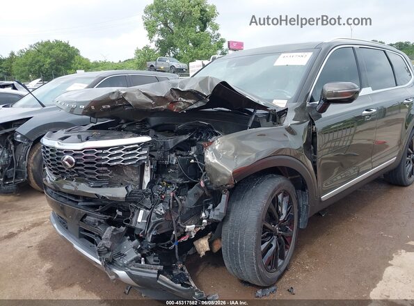 5XYP5DHC6MG129270 2021 KIA TELLURIDE Gray Vista frontal