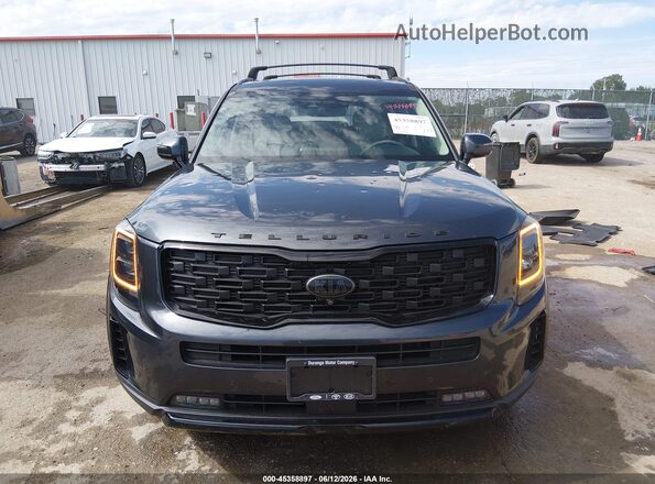 5XYP5DHCXMG106056 2021 KIA TELLURIDE Blue ხელსაწყოთა პანელის ხედი