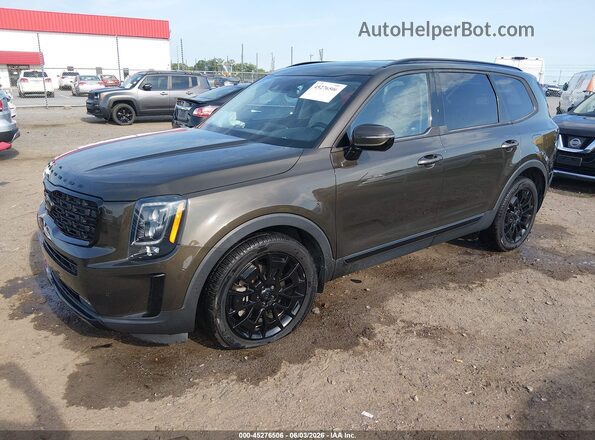 5XYP5DHCXMG184577 2021 KIA TELLURIDE Green Front left
