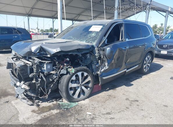 5XYP64HC0LG009735 2020 KIA TELLURIDE Gray Vista tres cuartos delantera izquierda