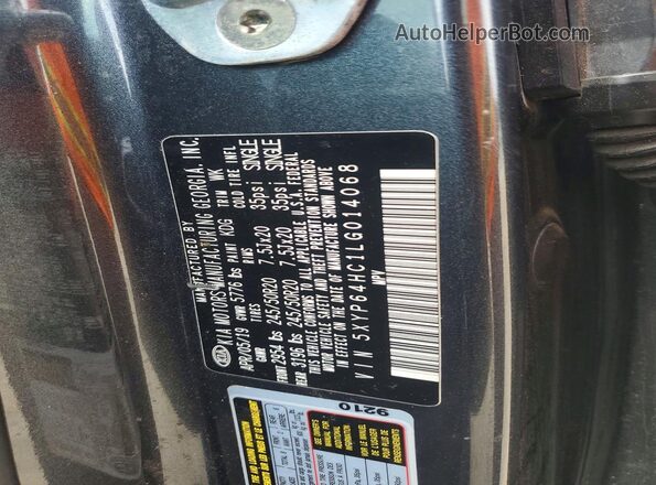 5XYP64HC1LG014068 2020 KIA TELLURIDE Charcoal 
