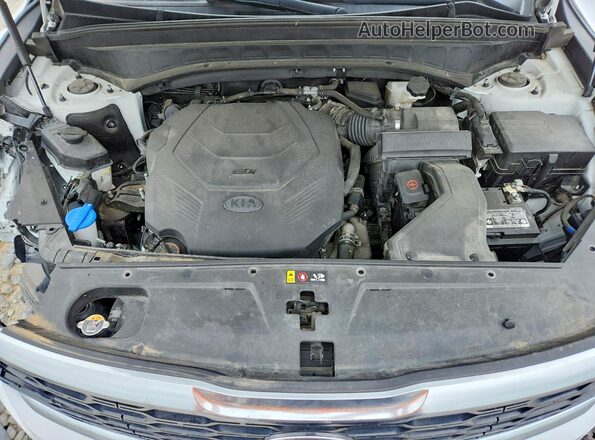 5XYP64HC4MG140345 2021 KIA TELLURIDE White Vista del compartimento del motor