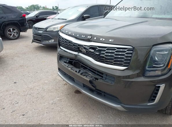 5XYP64HC7MG119019 2021 KIA TELLURIDE Brown Դիմացի տեսք
