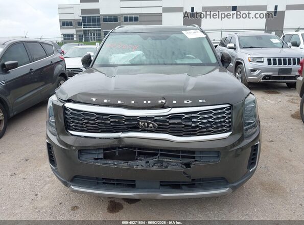 5XYP64HC7MG119019 2021 KIA TELLURIDE Brown Սարքավորումների վահանակի տեսք