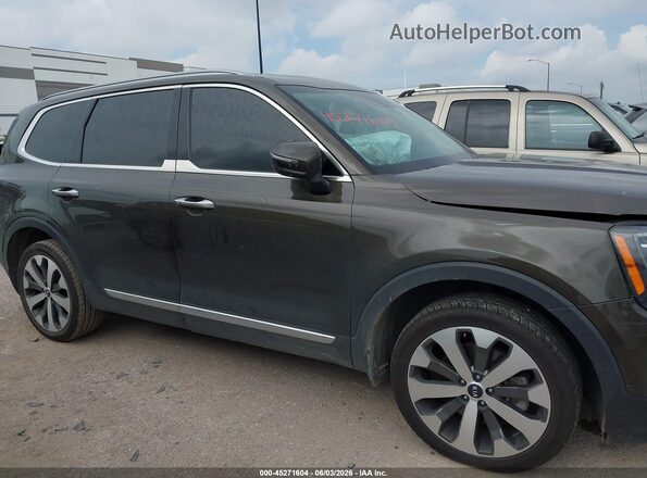 5XYP64HC7MG119019 2021 KIA TELLURIDE Brown Սալոնի հետևի տեսք