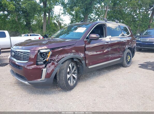 5XYP64HCXLG028826 2020 KIA TELLURIDE Red Առջևի ձախ երեք քառորդ տեսարան