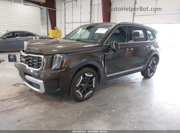 5XYP6DGC6RG561458 2024 KIA TELLURIDE Brown Առջևի ձախ երեք քառորդ տեսարան
