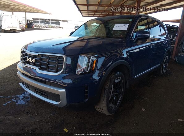 5XYP6DGC6SG597348 2025 KIA TELLURIDE Blue Առջևի ձախ երեք քառորդ տեսարան