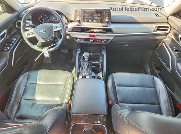 5XYP6DHC0MG124966 2021 KIA TELLURIDE Gray Dashboard view
