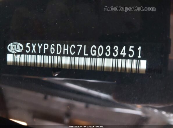 5XYP6DHC7LG033451 2020 KIA TELLURIDE White Widok komory silnika