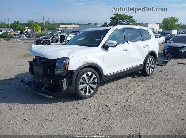5XYP6DHC8MG158167 2021 KIA TELLURIDE White Առջևի ձախ երեք քառորդ տեսարան