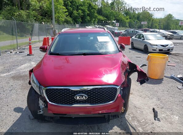 5XYPG4A35HG192001 2017 KIA SORENTO Burgundy ხელსაწყოთა პანელის ხედი