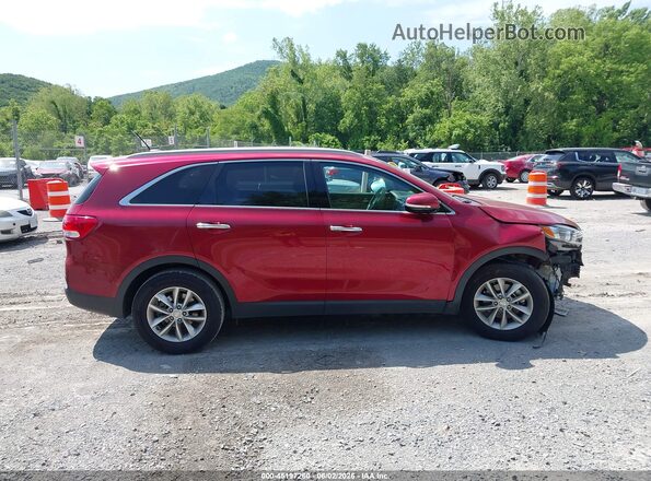 5XYPG4A35HG192001 2017 KIA SORENTO Burgundy უკანა სალონის ხედი