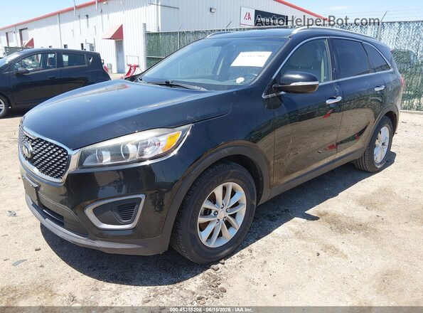 5XYPG4A39GG004370 2016 KIA SORENTO Black Առջևի ձախ երեք քառորդ տեսարան