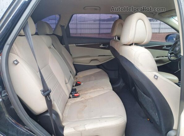 5XYPG4A39GG181582 2016 KIA SORENTO Black Rear seats view