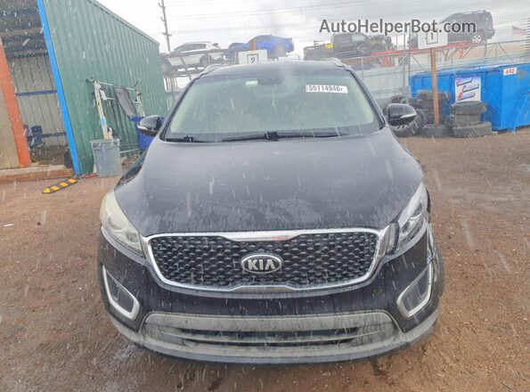 5XYPG4A39GG181582 2016 KIA SORENTO Black Front view