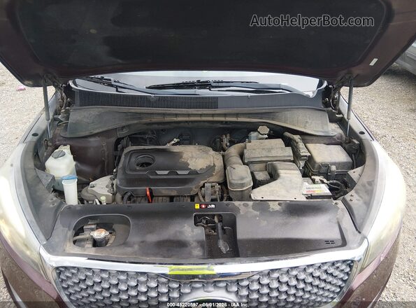 5XYPG4A39JG376511 2018 KIA SORENTO Бордовый Вид сзади