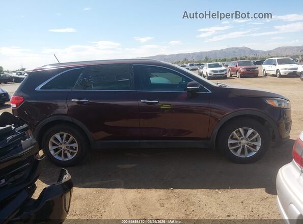 5XYPG4A3XHG191510 2017 KIA SORENTO Maroon Vista interior trasera