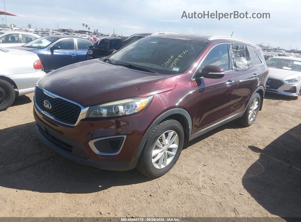 5XYPG4A3XHG191510 2017 KIA SORENTO Maroon Vista tres cuartos delantera izquierda