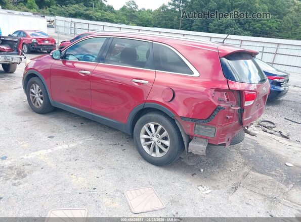5XYPG4A50HG224516 2017 KIA SORENTO Red Задня ліва чверть