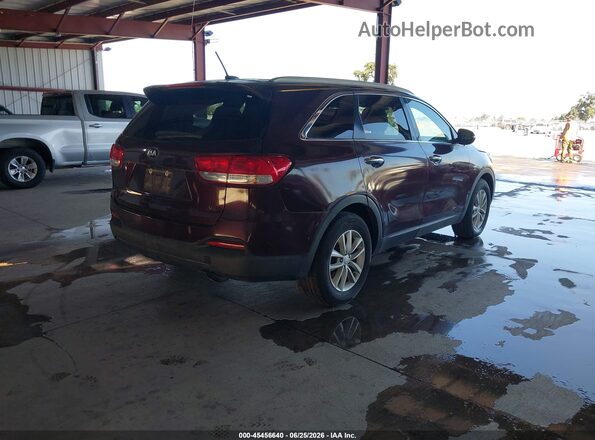 5XYPG4A52HG222007 2017 KIA SORENTO Burgundy Rear right