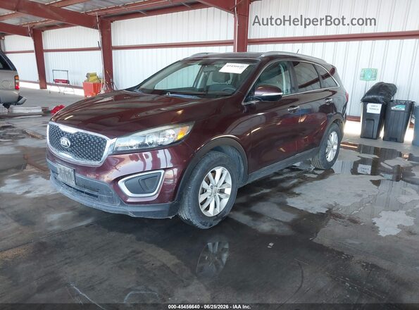 5XYPG4A52HG222007 2017 KIA SORENTO Burgundy Front left