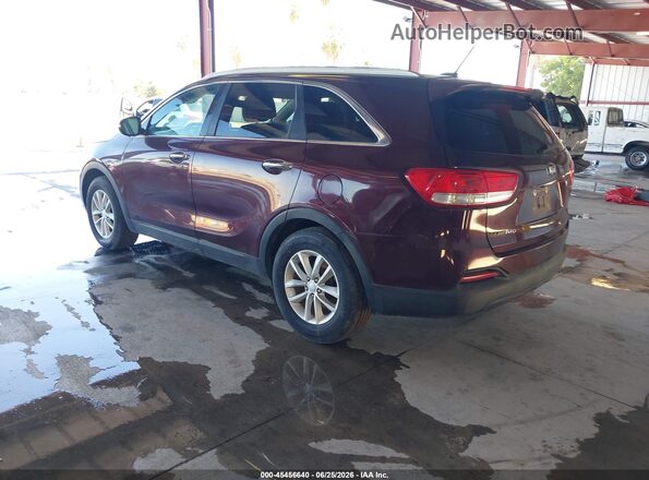 5XYPG4A52HG222007 2017 KIA SORENTO Burgundy Rear left