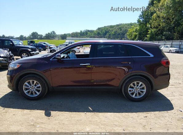 5XYPG4A52KG587603 2019 KIA SORENTO Burgundy Vista interior de 360 grados